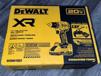 Brand New Dewalt 20V XR Lithium-Ion Cordless Brushless 1/2 in. Drill/Driver Kit with (2) 4.0 Ah Batteries and Charger