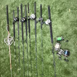 Fishing Rods Reels And Flying Gaff