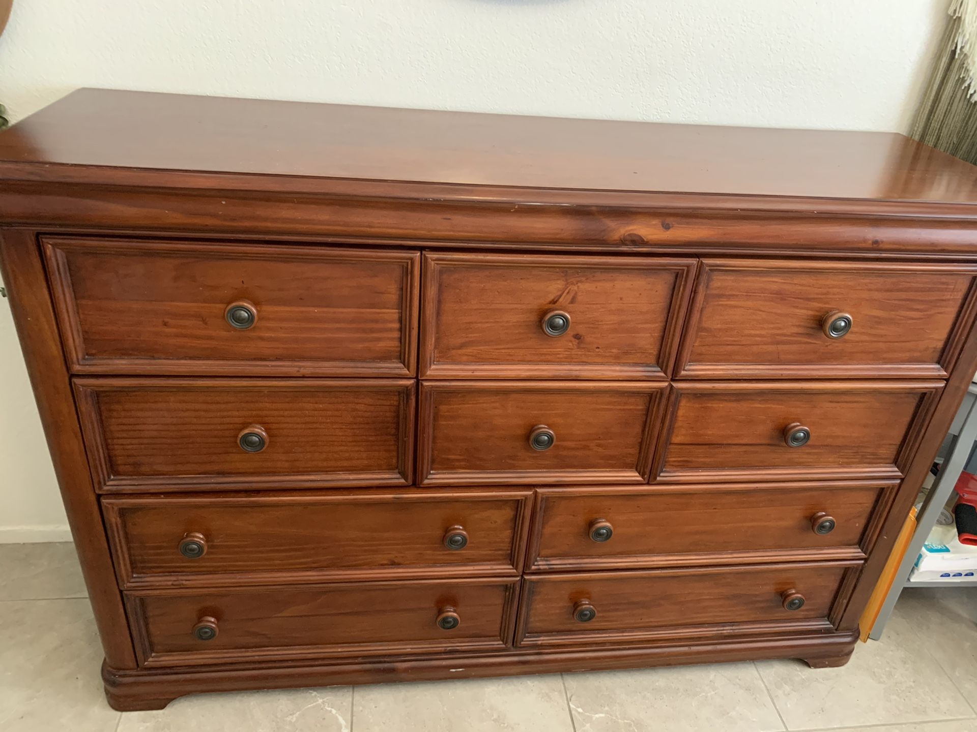 Solid Wood 10 drawer dresser