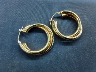 Hoop Earrings - Yellow Gold 14k (.585) 3.6 grams