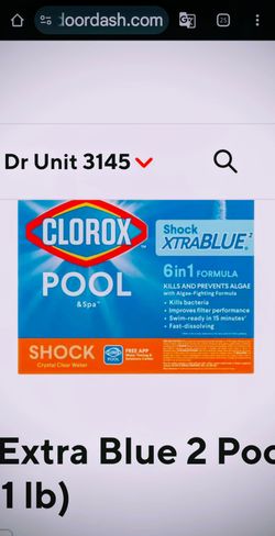 Clorox XtraBlue pool shock 12 pack