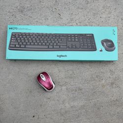 Logitech Keyboard And Microsoft Mouse 