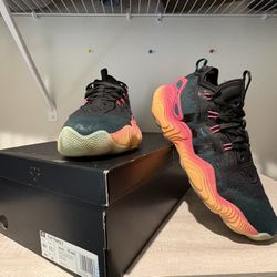 Trae Young 3s Arctic Night Acid Orange