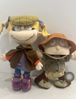 Rugrats Angelica & Tommy Plush Dolls Nickelodeon 12” Set