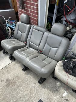 Chevy gmc 2nd row leather seat parts