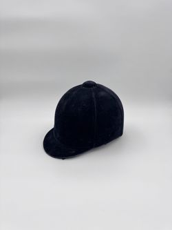 Black Velvet Equestrian Riding Helmet