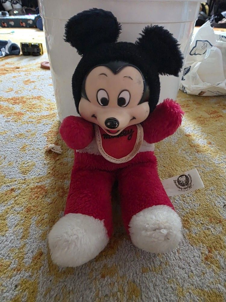 Vintage Plush Mickey Mouse