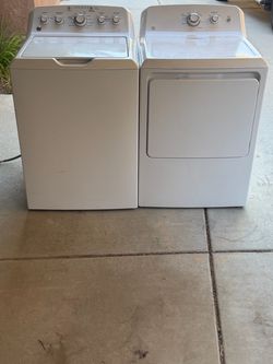 GE top-load washer and Gas dryer
