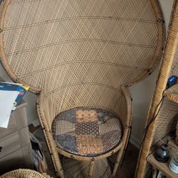 Beautiful Vintage Peacock Chair Some Damage