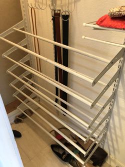 Closet maid shelf track shoe racks