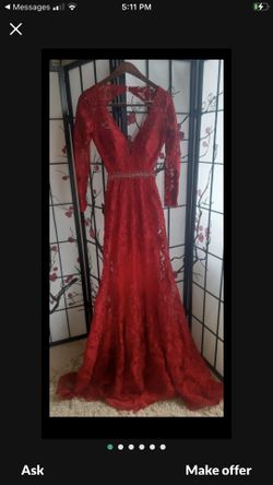 Royal Red Sparkle Evening Gown 
