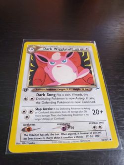 First Edition Dark Wigglytuff Pokemon Card