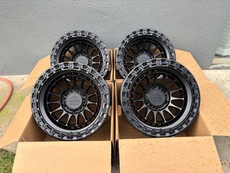 17” INCH LOCK OFF ROAD MATTE BLACK FINISH MOJAVE WHEELS/RIMS 6 LUG CHEVY GMC TOYOTA TACOMA TUNDRA