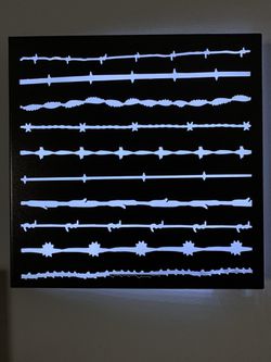 Barb Wire Collection. LED Lighted. Metal Art.