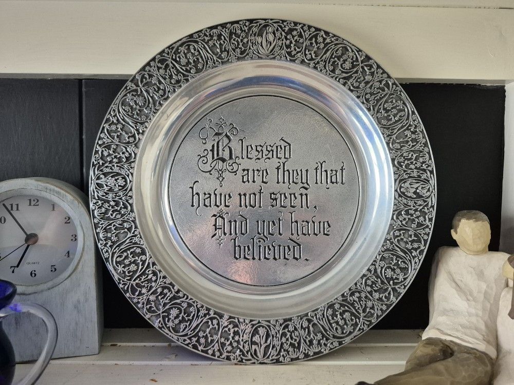 Large Wilton Columbia 1977 Pewter Plate