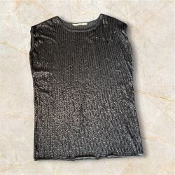 Gibson Sequins Sleeveless Tunic Top sz L