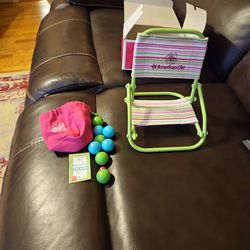 American Girl Beach Chair and Bocce Set- Retired