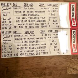 King Princess Tickets for Nov 21 House of Blues