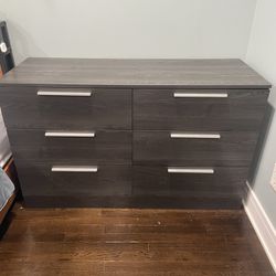Dark grey Horizontal 6 Drawer Dresser