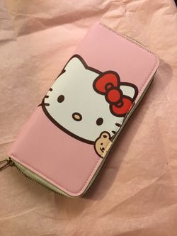 Hello Kitty Pink Zip-Around Wallet