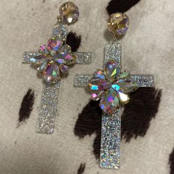 Silver cross Earrings ✝️