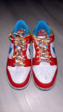 fruity pebble dunks size 9 medium wear