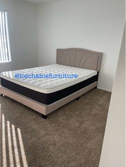 New Queen size bed frame with mattress