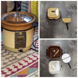 Bundle Of 3 Vintage Sunbeam Crocker & Skillet and french Omelette Pan
