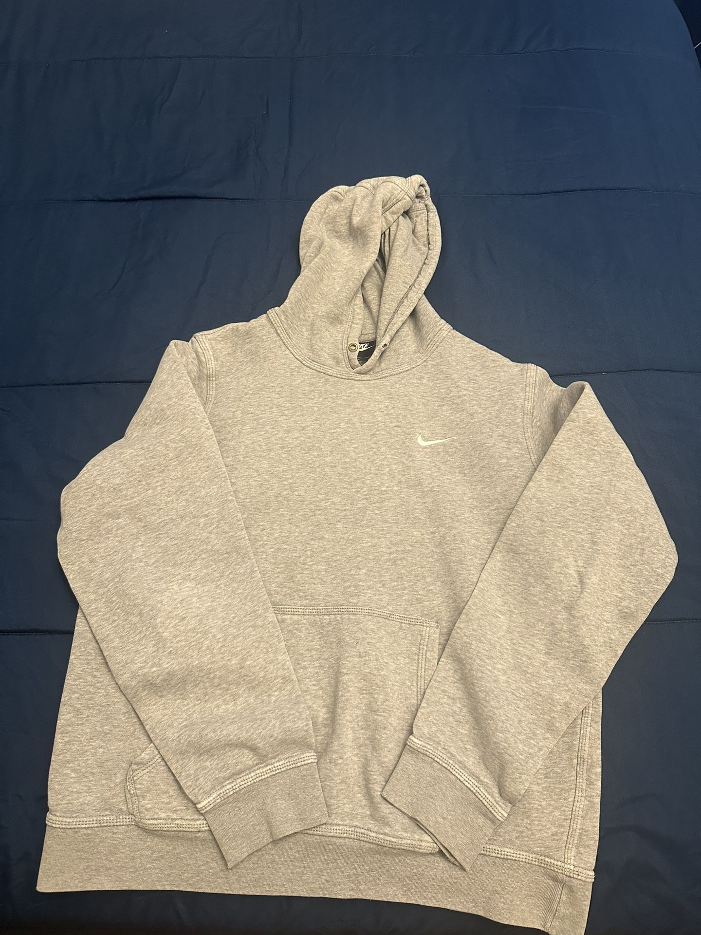 Nike Gray Fleece Hoodie Kids Size Large