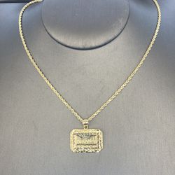 10kt Real Gold Chain 10kt Real Gold Pendant 