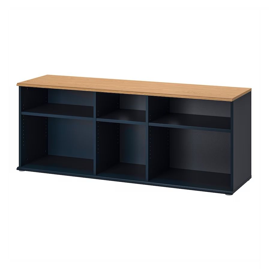IKEA Skruvby TV Unit Entertainment Center (blue-black)