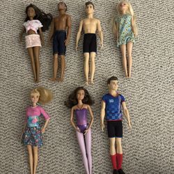 Barbies And Kens With  Wheelchair And Ramp 