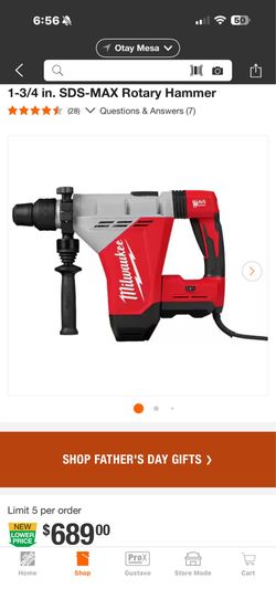 Milwaukee 1-3/4 in. SDS-MAX Rotary Hammer