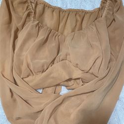 Shein tan crop top size xl