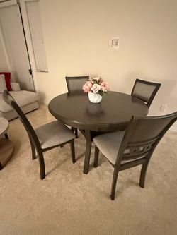 Dining table and chairs