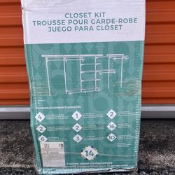 Closetmaid 881000 Shelftrack 7 To 10 Foot Wide Closet System Kit - White