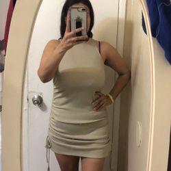 ForEver21 Tan Dress /Vestido Beige Large