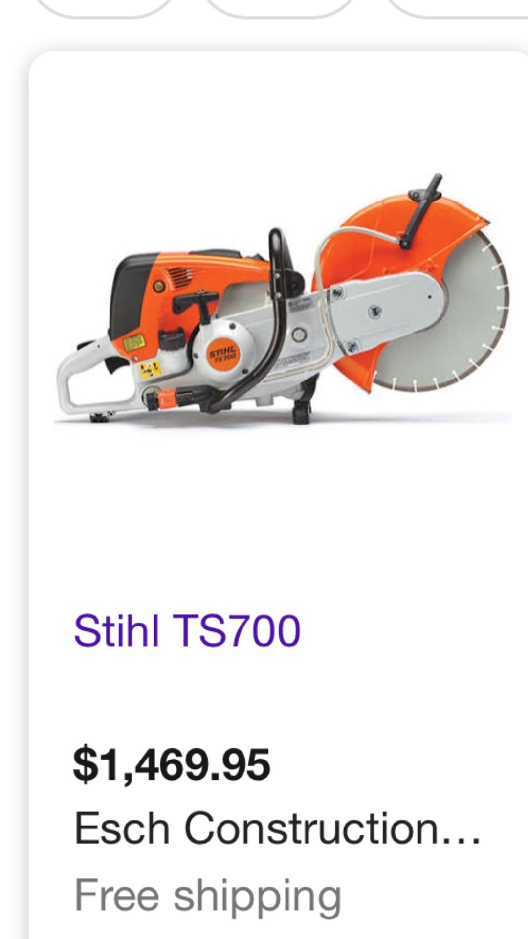 Sthil TS700 concret saw
