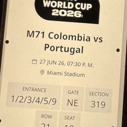 Colombia Vs Portugal 