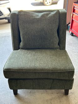 TWO sage green chairs- lightly used