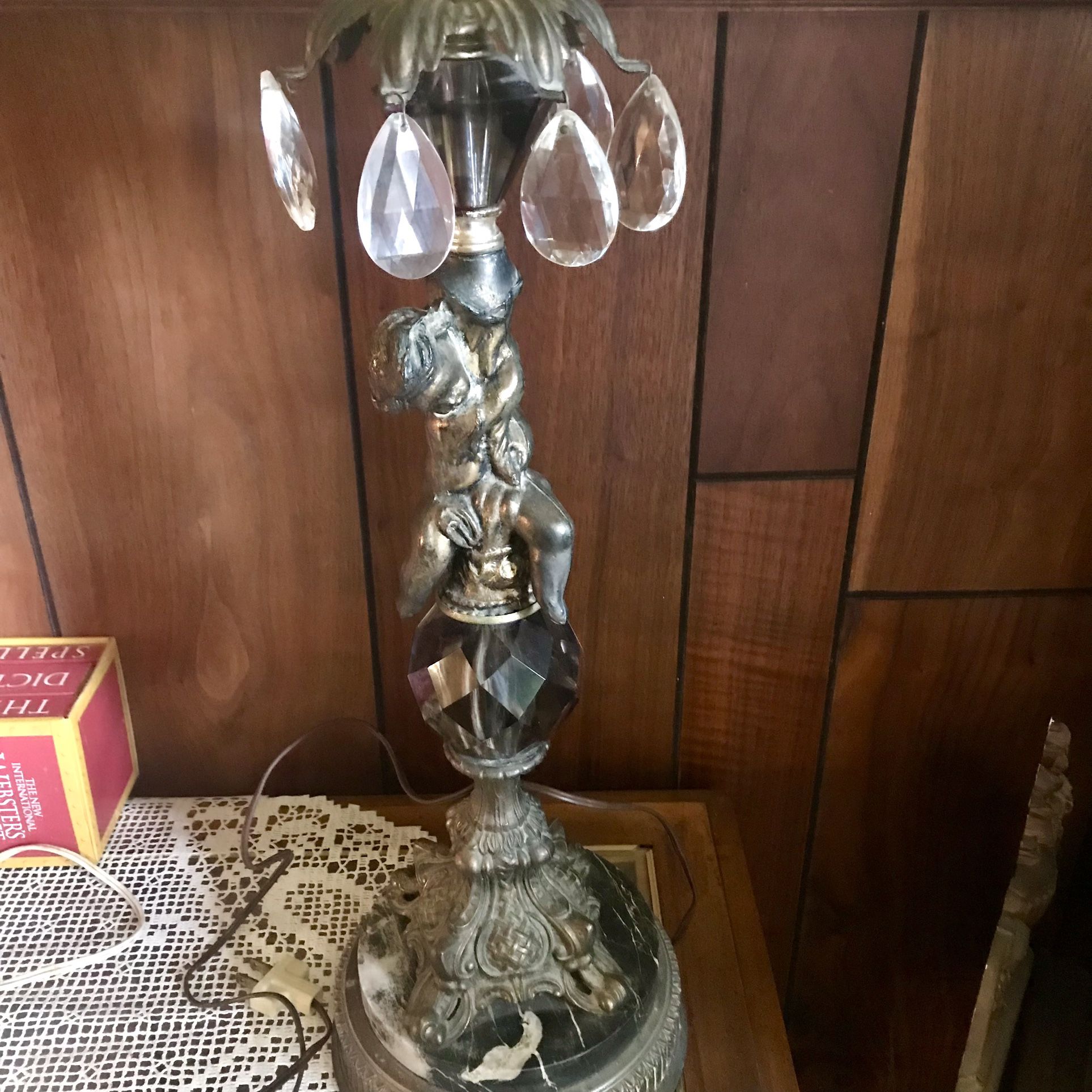 Antique Lamp With Shade 