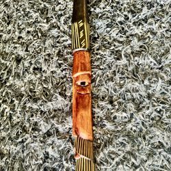 Wood Carved Walking Cane-Haiti Tribal Decor 