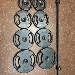 The Step Fitness Deluxe Barbell Weight Set, 60 lbs