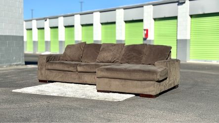 Charcoal Gray 2-Piece Chaise Sectional | Free Delivery, Great Condition