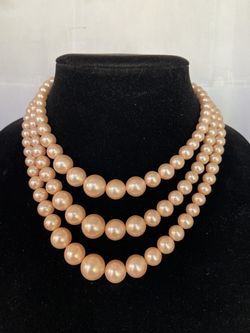 Triple Strand Vintage Pearls 
