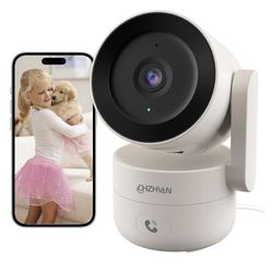 2.5K Indoor Security Camera — Pan & Tilt, Night Vision & Baby Cry Detection