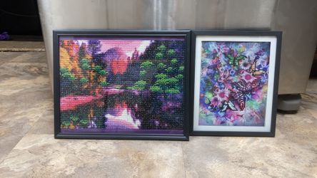 New framed diamond art $10 for both