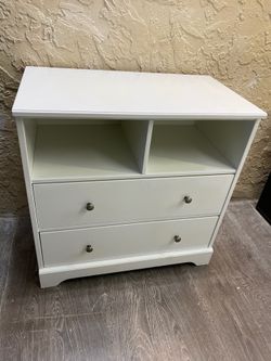 Small White Dresser - Nightstand - 30” Tall - TV Stand - Local Delivery Available For a Fee - See My Other Items 😀