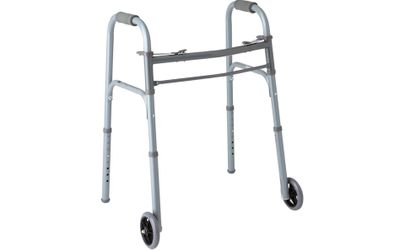 Medline Lightweight Junior/Lower Height Folding Walker With5” Wheels