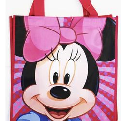 12- Disney Minnie Mouse Reusable Tote Party Favor Bag 13”x13” With An Additional 6” Hang 